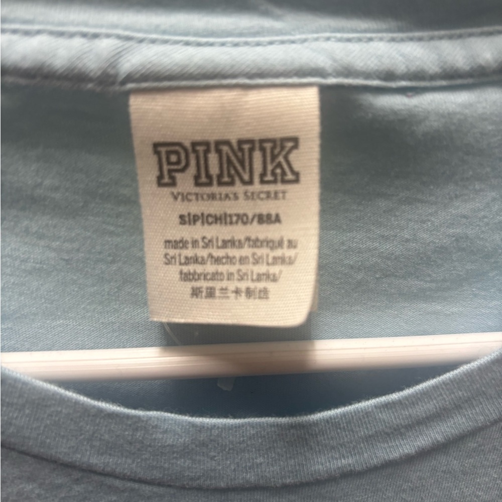 PINK Victoria's Secret Light Blue Short Sleeve Tee